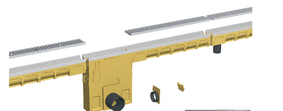 成品排水沟地面安装图