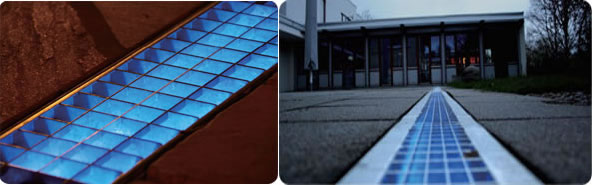 广场排水沟灯光效果