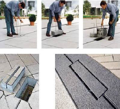 成品缝隙式检查井盖板效果图