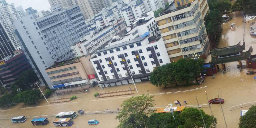 城市排水系统内涝图