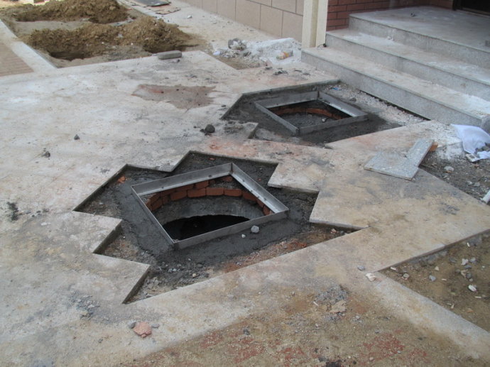 不锈钢窨井盖施工效果图